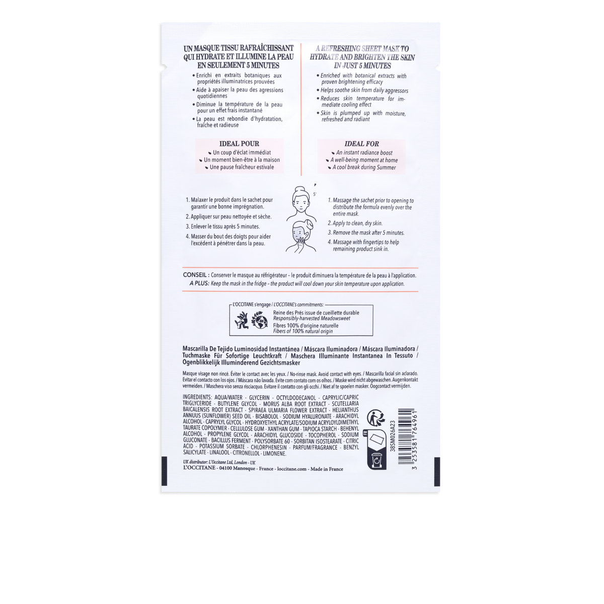 Reine Blanche Instant Illuminating Sheet Mask