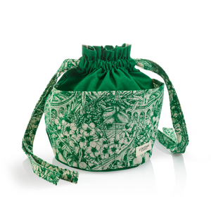 Green Floral Print Bundle Bag