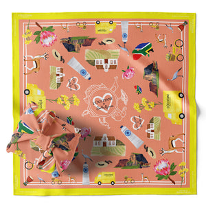 Commitment Scarf Wonderful Places Coral Design